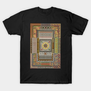 POMPEII MOSAICS PATCHWORK Antique Roman Decor T-Shirt